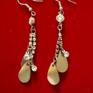 Elegant Gold and Silver Dangle Earrings